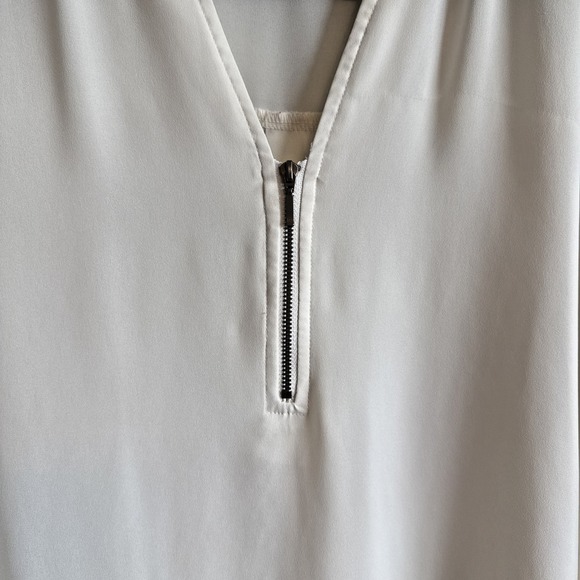 Maurices Womens Capped Sleeve Sheer White Blouse Feminine Danity Layers Coastal - Picture 2 of 13